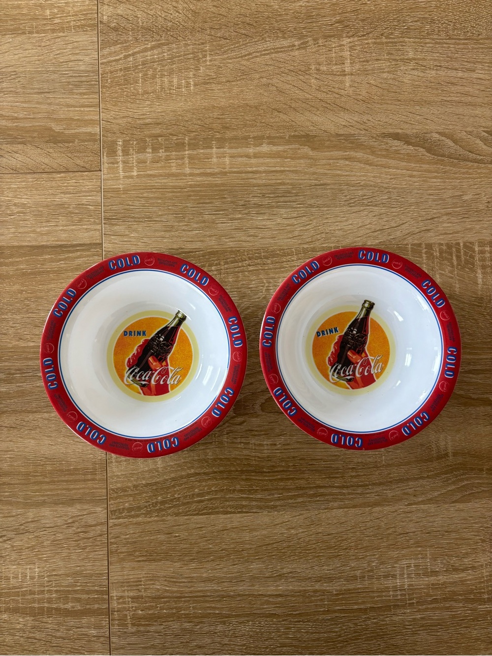 Coca-Cola melamine bowls